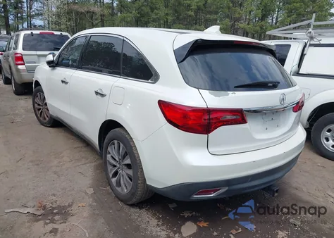 2014 Acura Mdx Technology Pkg W/Entertainment Pkg from USA, damaged, VIN 5FRYD3H66EB003655